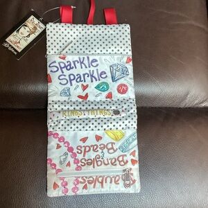 Du Jour Sparkle Sparkle Hanging Organizer - Red and White